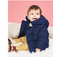  Gap 盖璞 835535 男婴双排扣连帽棉服 天堂蓝