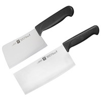 双立人（ZWILLING）Style系列厨房斩骨刀切菜刀具2件套装套刀不锈钢 *3件