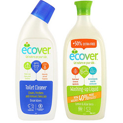 Ecover 果蔬餐具洗洁精 750ml+清洁除味洁厕剂 750ml