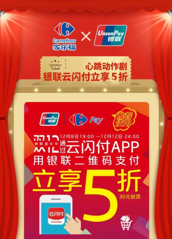 家乐福 X 银联 5折优惠