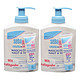 Sebamed 施巴 婴幼儿洗发沐浴露二合一 200ml*2瓶+婴幼儿护肤霜/面霜 10ml*2瓶