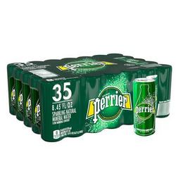 perrier 巴黎水 天然气泡矿泉水 250ml *4件