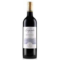 历史低价:Légende 拉菲传奇 波尔多红葡萄酒 750ml *6件