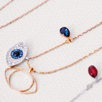 双12预告:SWAROVSKI 施华洛世奇 Duo Evil Eye 恶魔之眼 5172560 项链
