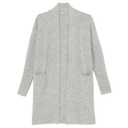 MUJI 无印良品 W6AA018 女士美利奴羊毛开衫
