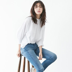 优衣库 UNIQLO 优衣库 401691 女款长绒棉七分袖上衣