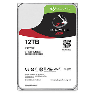 SEAGATE 希捷 酷狼IronWolf系列 3.5英寸NAS硬盘 12TB 256MB(7200rpm、PMR)ST12000VN0007