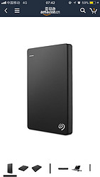 Seagate 希捷 Backup Plus 睿品(升级版) 2.5英寸 便携式移动硬盘 USB3.0 (1T 黑色 STDR1000300)