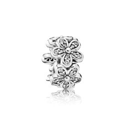 PANDORA 潘多拉 792053CZ 炫目雏菊 925银串饰串珠