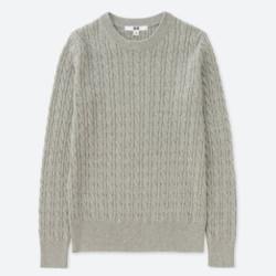 优衣库 UNIQLO 优衣库 401623 女士纽花圆领针织衫