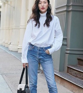 FURLA 芙拉 HASHTAG 黑白拼色小号马鞍包