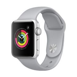 Apple Watch Series 3智能手表（GPS款 42毫米 银色铝金属表壳 云雾灰色运动型表带 MQL02CH/A）