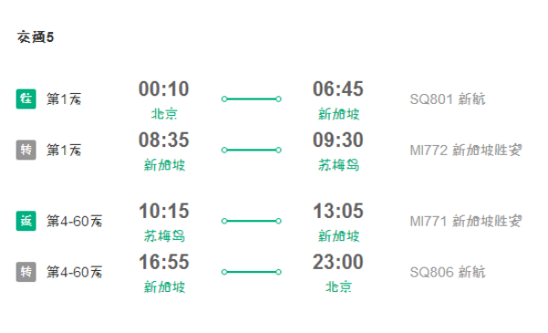 北京至曼谷/清迈/普吉岛/苏梅岛2-60天往返含税机票