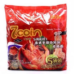 泰国进口 7coin（七咔呢） 方便面 冬荫功口味 70g*5包 五连包