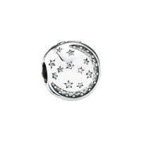 PANDORA 潘多拉 791386CZ 闪烁的夜晚 925银固定夹 *2件