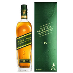 尊尼获加Johnnie Walker洋酒绿方绿牌15年苏格兰进口威士忌750ml