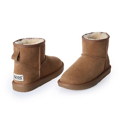 DK Sheepskin  UGG DK001 经典短筒雪地靴  澳洲羊皮毛一体防水防滑雪地靴