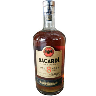 百加得（Bacardi）洋酒 朗姆酒 八年朗姆酒 1L