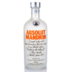 绝对伏特加（Absolut Vodka）洋酒 柑橘味伏特加酒 700ml *5件