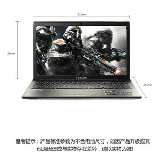 Hasee 神舟 战神K670E-G6D3 15.6英寸游戏本（i5-8400、8GB、256GB、GTX1050 4GB）