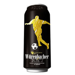 Würenbacher 瓦伦丁 德国原装黑啤酒500ml*24听焦香爽口德国啤酒瓶装
