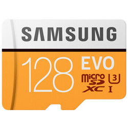 SAMSUNG 三星 存储卡 EVO黄色升级版 高速TF存储卡 128GB