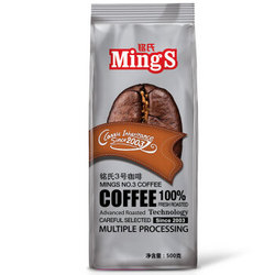 Mings铭氏 商用系列 意式醇香咖啡豆500g 铭氏3号意大利浓缩咖啡 *3件