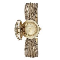 中亚Prime会员：ANNE KLEIN AK/1046CHCV Swarovski Crystal Accented 女士时装腕表