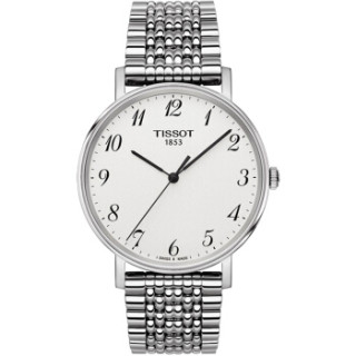 TISSOT 天梭 魅时系列 钢带石英中性表 T109.410.11.032.00 38mm 白色 银色 不锈钢