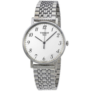 TISSOT 天梭 魅时系列 钢带石英中性表 T109.410.11.032.00 38mm 白色 银色 不锈钢
