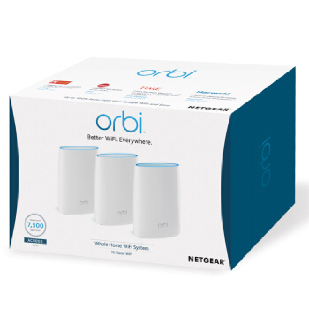 #本站首晒#在别墅里快速漫游上网,菊花链拓扑分布式Mesh组网:NETGEAR 美国网件 Orbi RBK53 入手体验