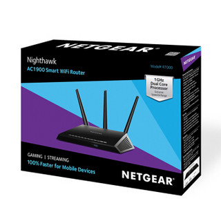 NETGEAR 美国网件 R7000 变形金刚版 双频1900M 千兆路由器 黑色