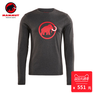 MAMMUT 猛犸象 1041-07080 男士户外圆领长袖T恤 