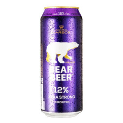 原装进口 豪铂熊（BearBeer）豪铂熊12°浓烈啤酒 500ml*24听整箱装 *2件