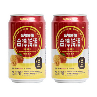 TAIWAN BEER 台湾啤酒 果微醺 芒果味啤酒 330ml*6听