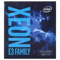英特尔（Intel）至强四核 E3-1220 v5 1151接口 盒装CPU处理器