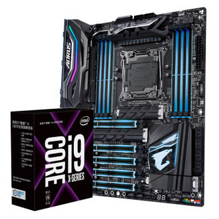 技嘉（GIGABYTE）X299 AORUS Gaming 9 主板 +英特尔 酷睿 十核 i9-7900X 板U套装