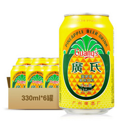 广氏 菠萝啤果味饮料 330ml*6罐 塑膜装六连包