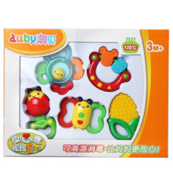 AUBY 澳贝 放心煮 婴儿摇铃牙胶礼盒