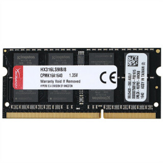 金士顿(Kingston)骇客神条 Impact系列 DDR3L 1600 笔记本内存(HX316LS9IB/8)