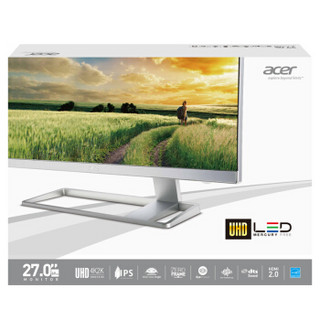 宏碁(acer) S277HK wmidpp 27英寸 4K分辨率窄边IPS广视角液晶显示器