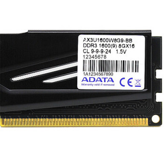 威刚(ADATA) XPG-威龙系列 DDR3 1600频 8G 台式机内存