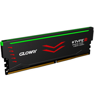 光威(Gloway)TYPE-β系列 DDR4 8G 2400频 台式机内存(绿色呼吸灯条)