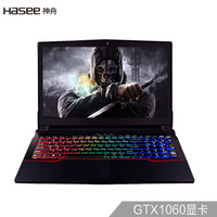 HASEE 神舟 战神Z7-KP7GS 15.6英寸笔记本电脑(i7-7700HQ、8G、1T+256G SSD、1060 6G)