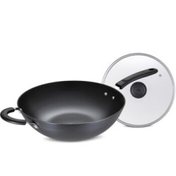 ASD 爱仕达 CF32B1WG 铁锅炒锅 32cm *3件