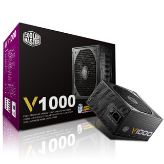 COOLERMASTER 酷冷至尊 V1000（RSA00-AFBAG1-US） 电脑电源 金牌（90%）1000W 全模组化