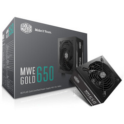 COOLERMASTER 酷冷至尊 MWE 650 直出 电脑电源 金牌（90%）650W 非模组化