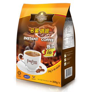 马来西亚进口 名馨(fameseen) 咖啡粉 速溶咖啡三合一特浓800g(20g*40条) *2件