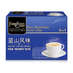 马来西亚进口 名馨(fameseen)花式蓝山风味速溶咖啡180g(18克×10条) *2件