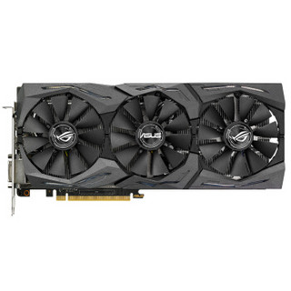 华硕（ASUS）ROG-STRIX-GTX1080-O8G-11GBPS 1695-1860MHz 8G/11GHz GDDR5X PCI-E3.0显卡